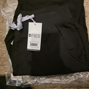 Figs Black Core Scrub Pants